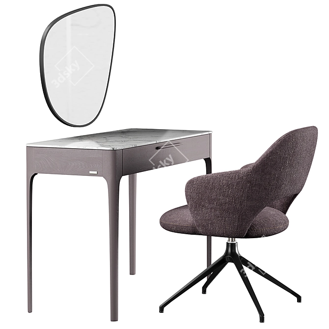 Roma Furman Dressing Table & Armchair Set 3D model image 5