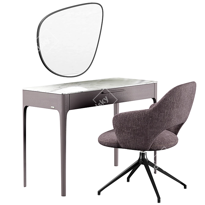 Roma Furman Dressing Table & Armchair Set 3D model image 7