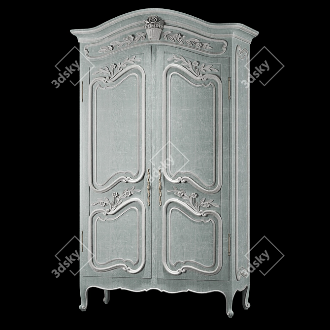 Elegant Soft Wardrobe 3D model image 1