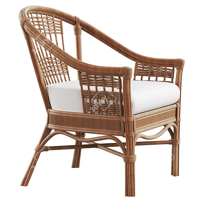 Bermuda Rattan Game Chair: Stylish and Comfortable 3D model image 6