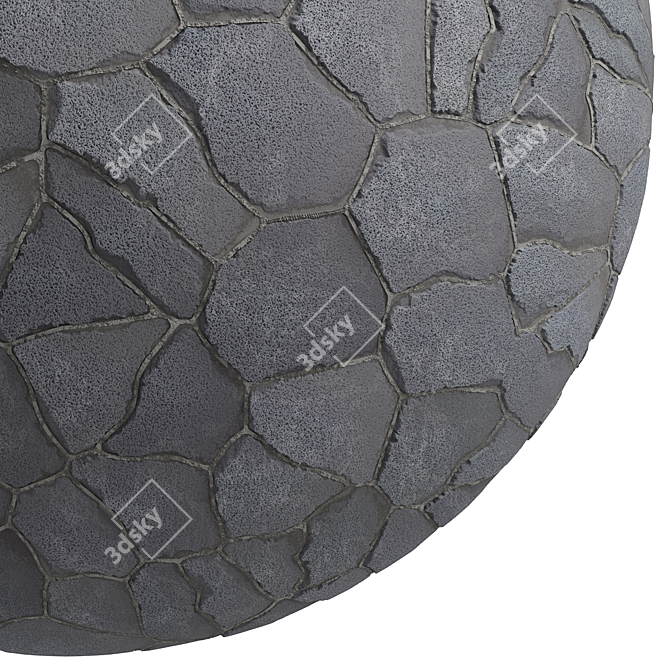 Stone Wall Material Pack - 3 Color PBR, 4k Texture 3D model image 4