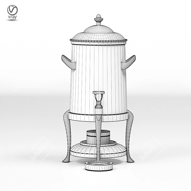 Metal Coffee Dispenser 3D model image 3