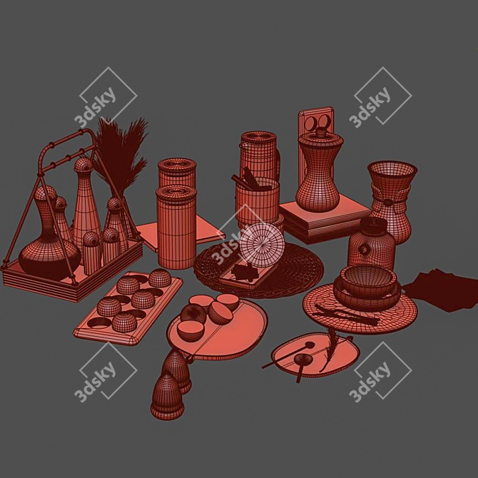 Versatile Kitchen Accessories Set 2018 3D model image 6