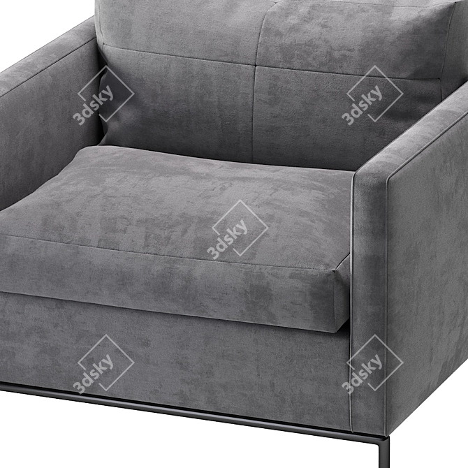 Contemporary Armchair B&B Italia 3D model image 4