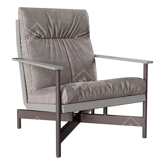 Elegant Onde Club Armchair 3D model image 1