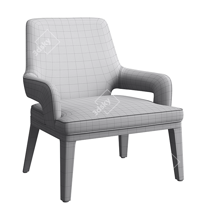 Modern Aspen Lounge Chair 3D model image 5