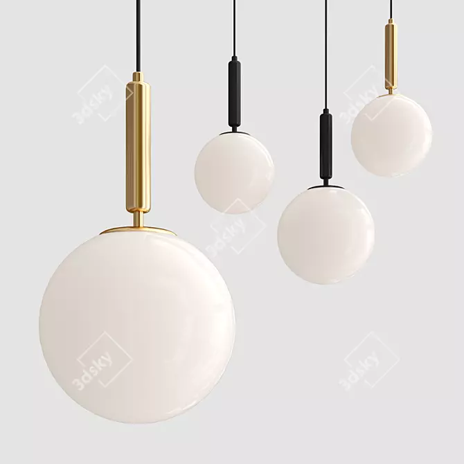 Sleek Pendant Lighting Collection 3D model image 1