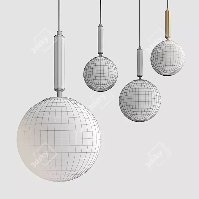 Sleek Pendant Lighting Collection 3D model image 2