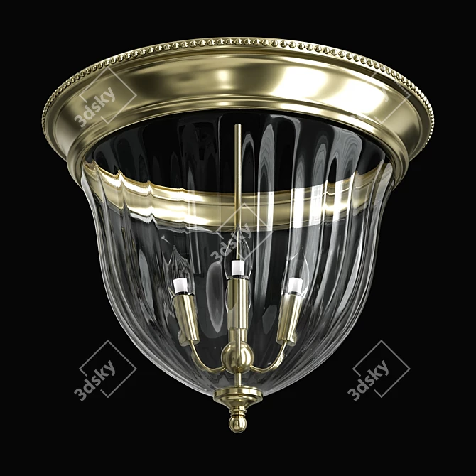 Crystal Lux Jugo PL4 Bronze/Transparente Pendant Light 3D model image 3