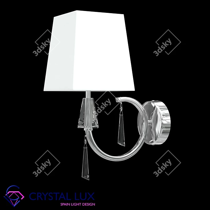 Crystal Lux Marsela AP1 Nickel: Art-Deco Style, 356x278x150mm 3D model image 1