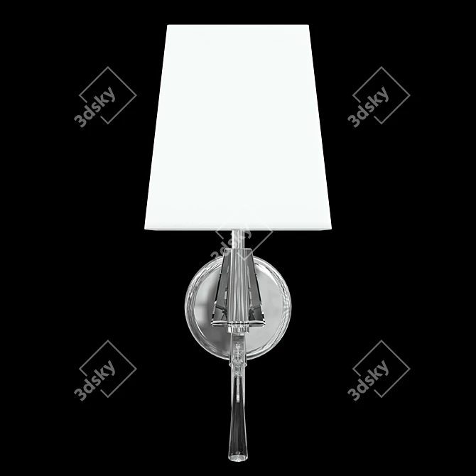 Crystal Lux Marsela AP1 Nickel: Art-Deco Style, 356x278x150mm 3D model image 2