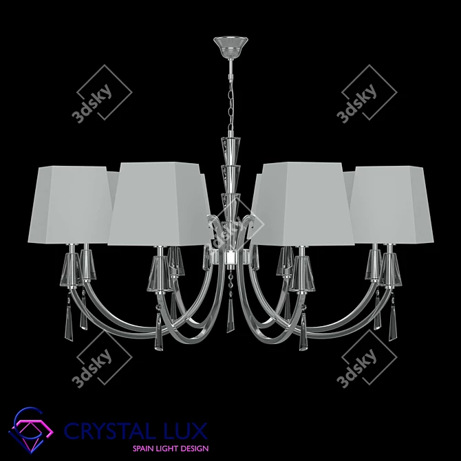 Crystal Lux Marsela SP-PL8: Elegant Art-Deco Pendant 3D model image 1