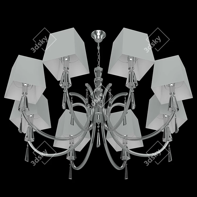 Crystal Lux Marsela SP-PL8: Elegant Art-Deco Pendant 3D model image 2