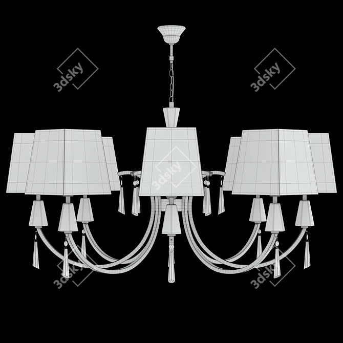 Crystal Lux Marsela SP-PL8: Elegant Art-Deco Pendant 3D model image 4