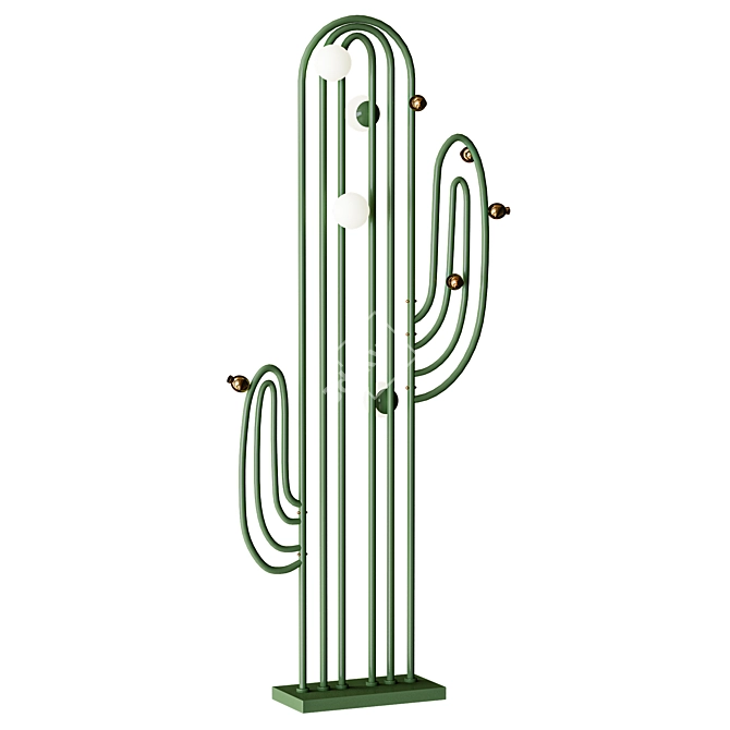 Sleek Cactus Sculpture 3D model image 1
