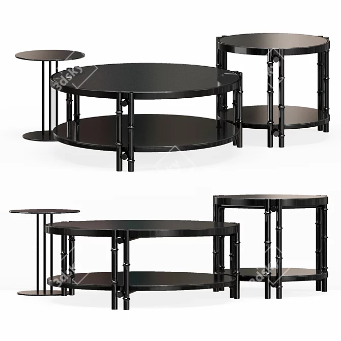 My Story Round Cocktail Table 3D model image 1