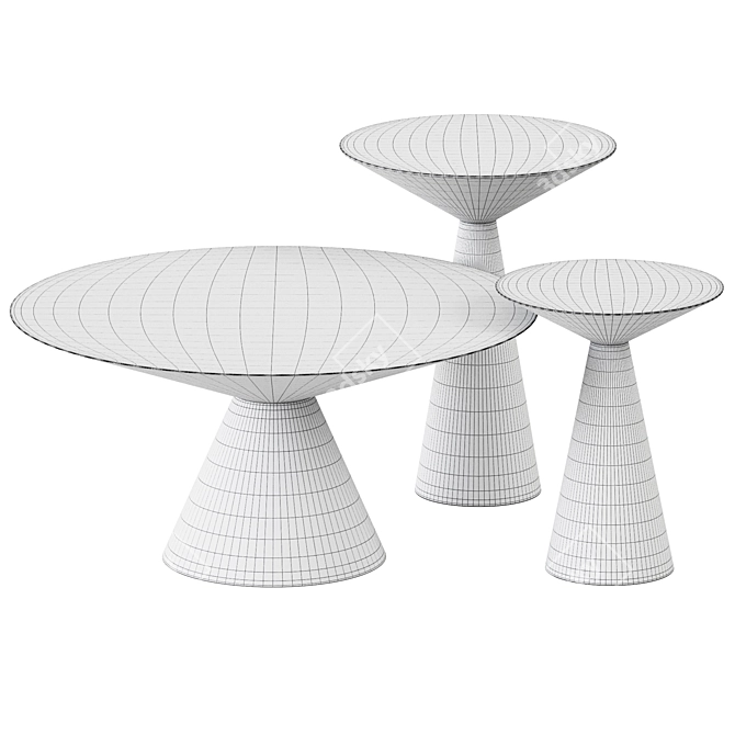 Sleek Lola Coffee Tables 3D model image 2