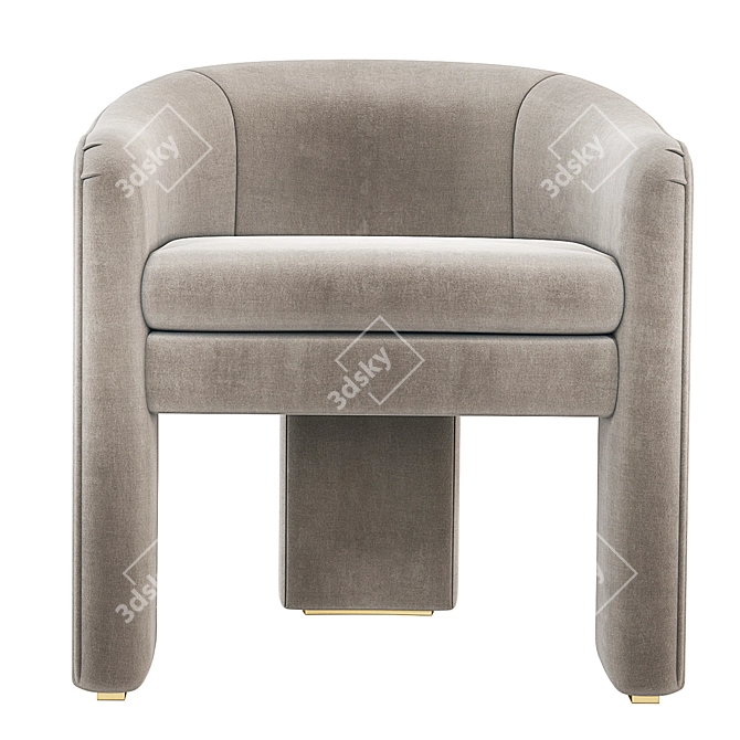 Elegant Eichholtz Pebbles Chair: Three-Legged Luxury 3D model image 3