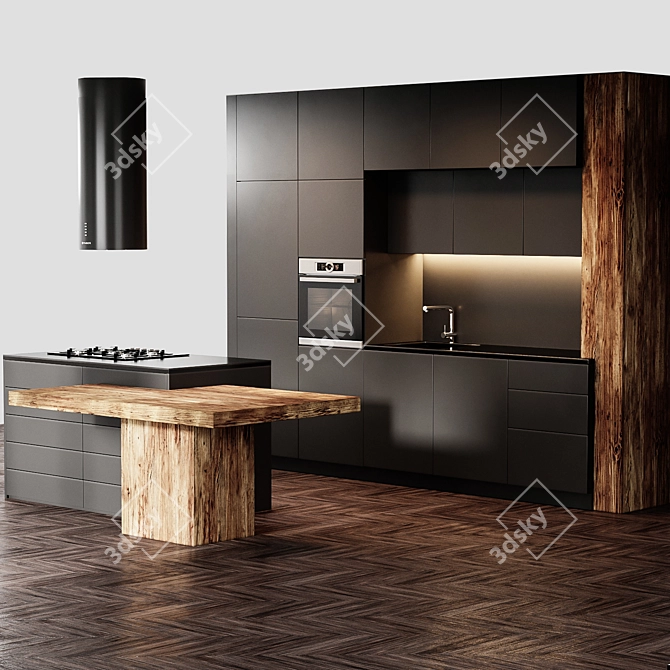 Modern Kitchen: 2015 Version 3D model image 2