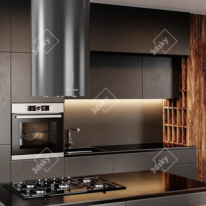 Modern Kitchen: 2015 Version 3D model image 3