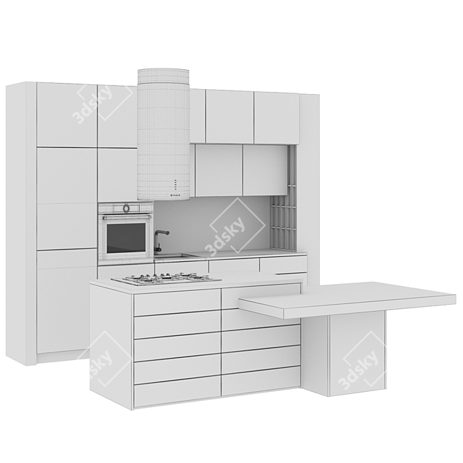 Modern Kitchen: 2015 Version 3D model image 6