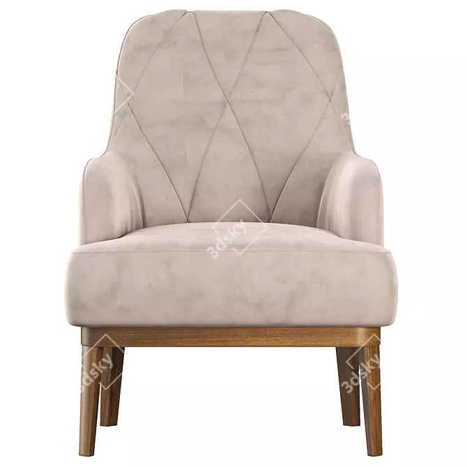 Modern Gill Arm Chair: Stylish and Comfortable 3D model image 2