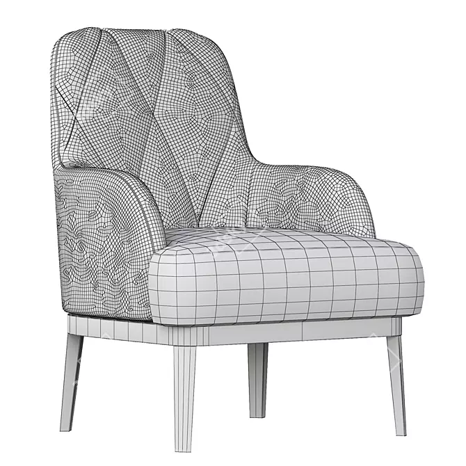 Modern Gill Arm Chair: Stylish and Comfortable 3D model image 4