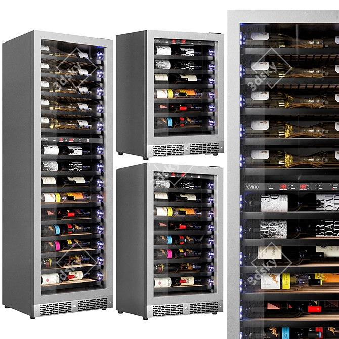 Pevino Wine Fridge Combo 3D model image 4