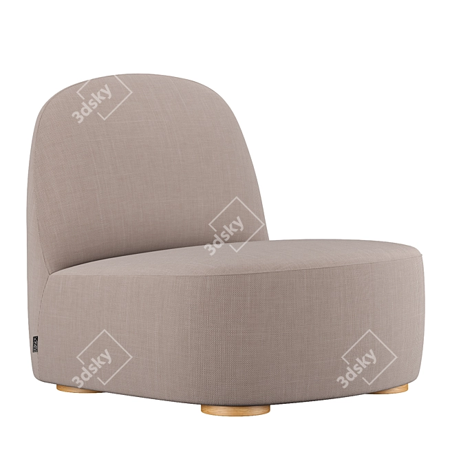 Polar Lounge Chair L: Stylish Comfort for Relaxation 3D model image 4