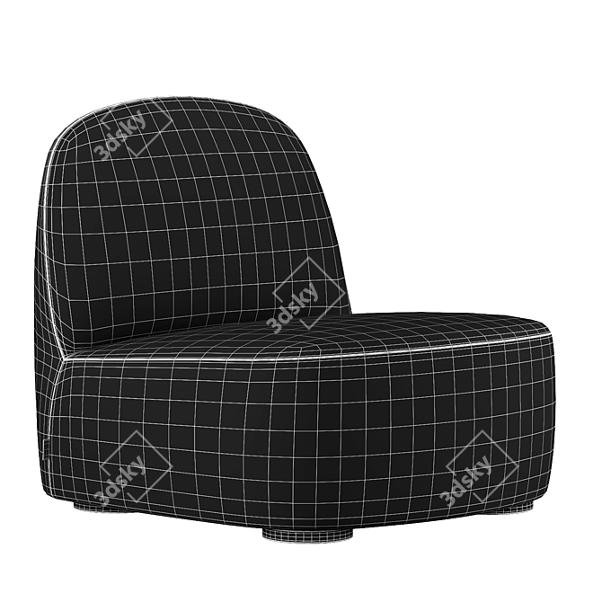 Polar Lounge Chair L: Stylish Comfort for Relaxation 3D model image 6