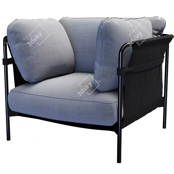 Cozy and Chic Can Armchair 3D model image 1