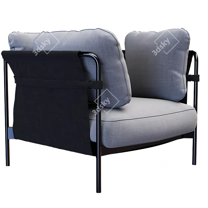 Cozy and Chic Can Armchair 3D model image 3