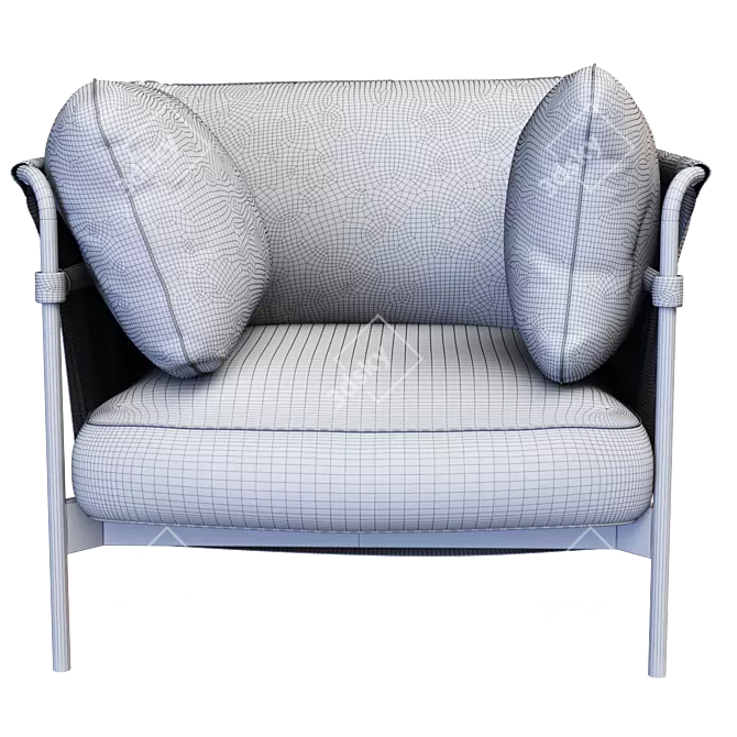 Cozy and Chic Can Armchair 3D model image 5