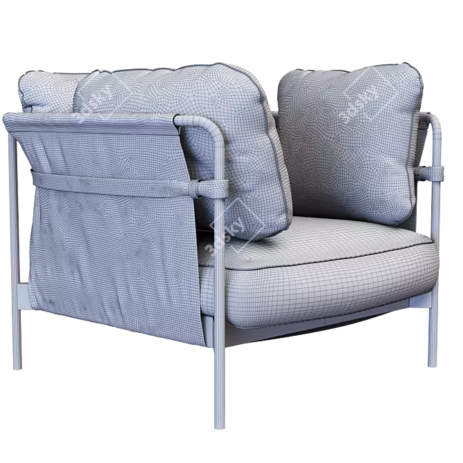 Cozy and Chic Can Armchair 3D model image 6