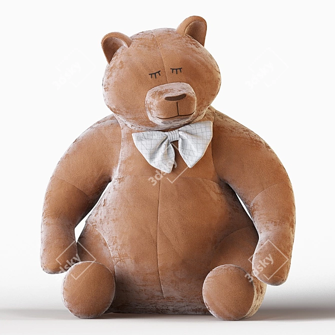 Cuddly Bear Plush Toy 3D model image 6