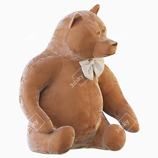 Cuddly Bear Plush Toy 3D model image 12