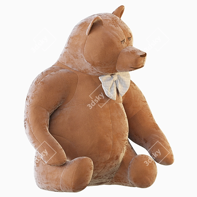 Cuddly Bear Plush Toy 3D model image 28