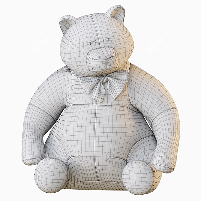 Cuddly Bear Plush Toy 3D model image 30
