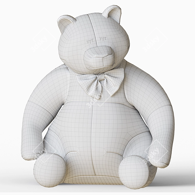Cuddly Bear Plush Toy 3D model image 46