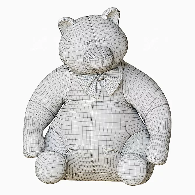 Cuddly Bear Plush Toy 3D model image 60