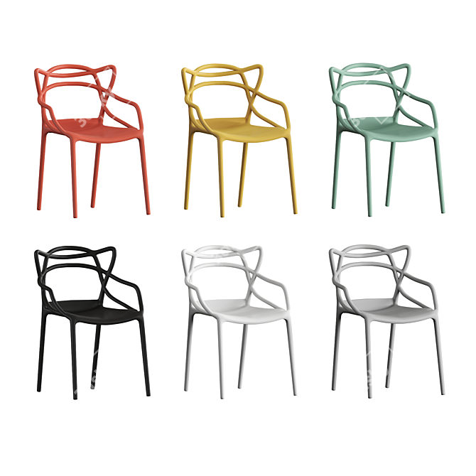 Title: Modern Kartell Masters Chair 3D model image 1