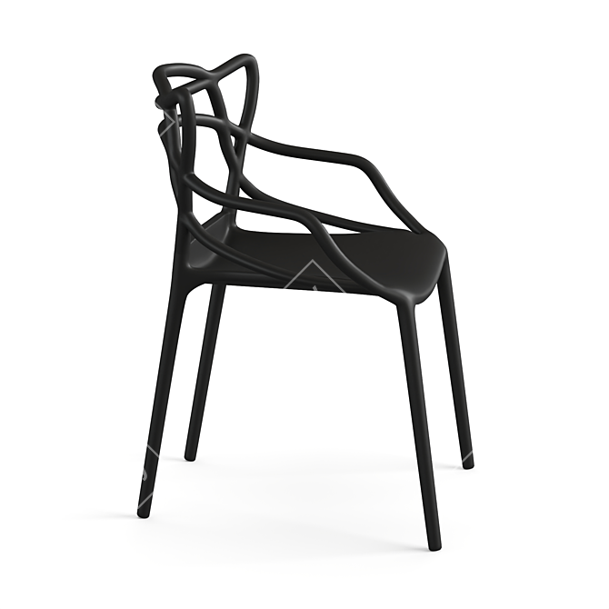 Title: Modern Kartell Masters Chair 3D model image 3