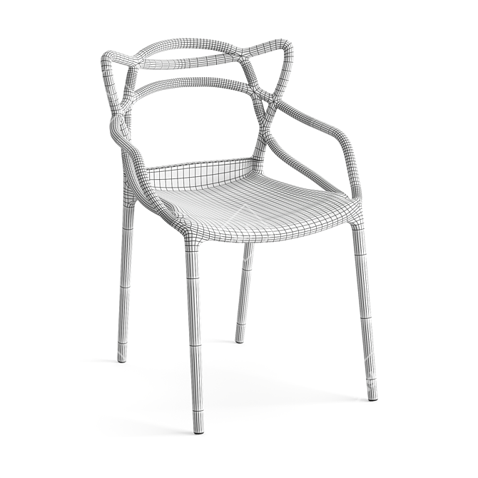 Title: Modern Kartell Masters Chair 3D model image 4