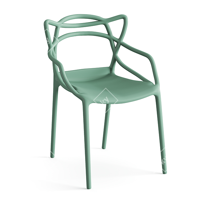 Title: Modern Kartell Masters Chair 3D model image 6