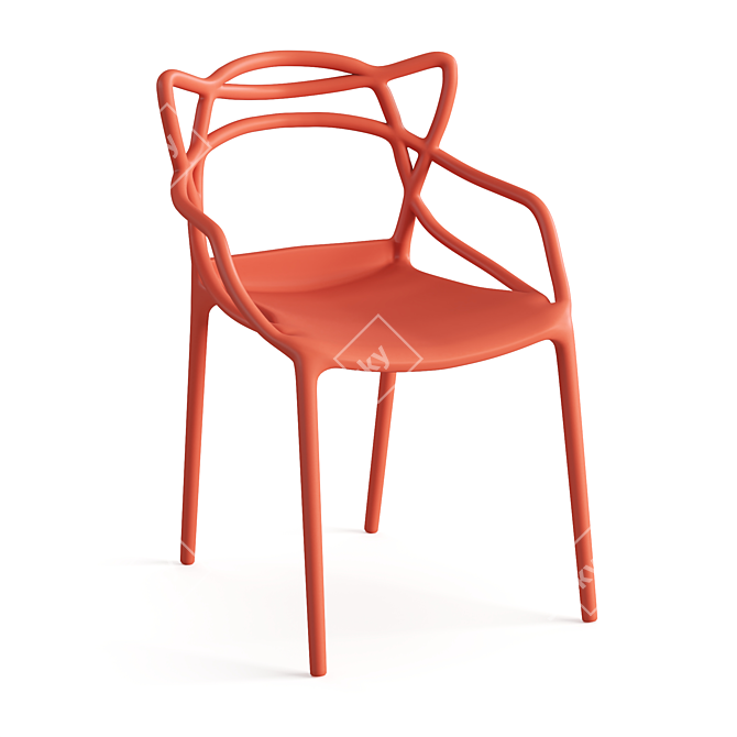 Title: Modern Kartell Masters Chair 3D model image 7