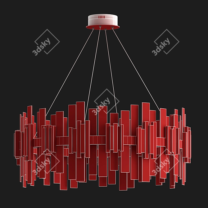 Elegant Crystal Chandelier 3D model image 2