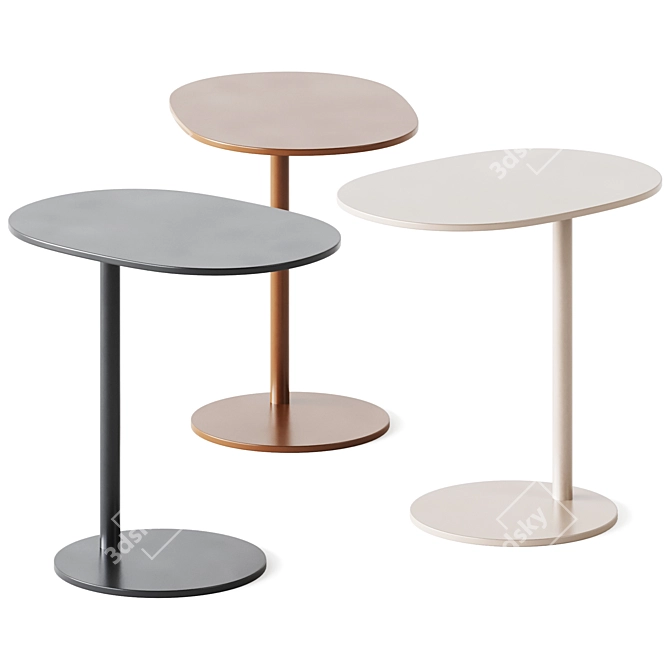 Modern Minimalist End Table 3D model image 1