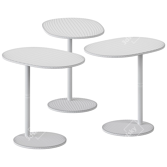 Modern Minimalist End Table 3D model image 2