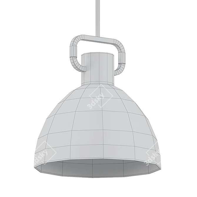 Elegant Bell Pendant Light 3D model image 2