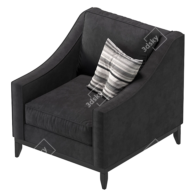 Elegant CORLEONE Armchair - Timeless Luxury 3D model image 2